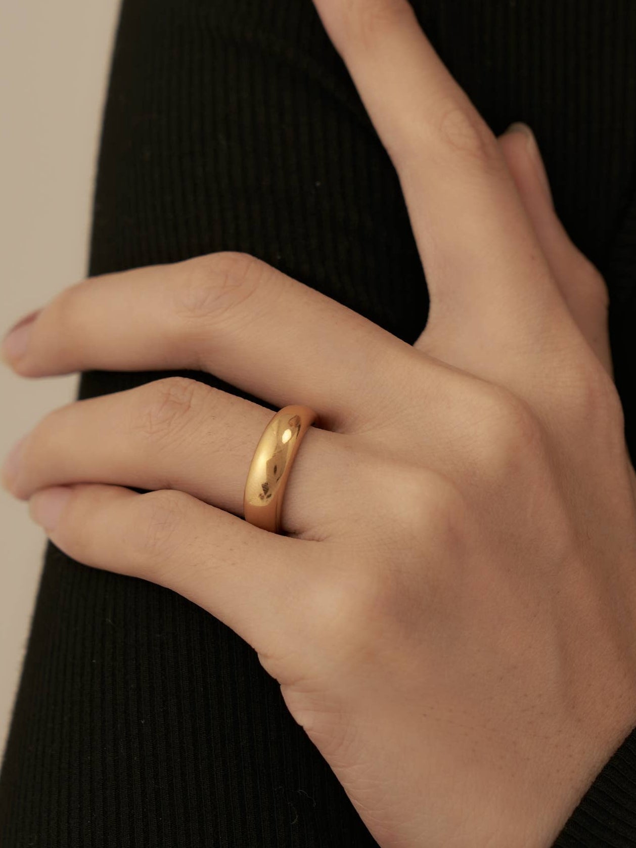 Gold Bubble Circle Ring