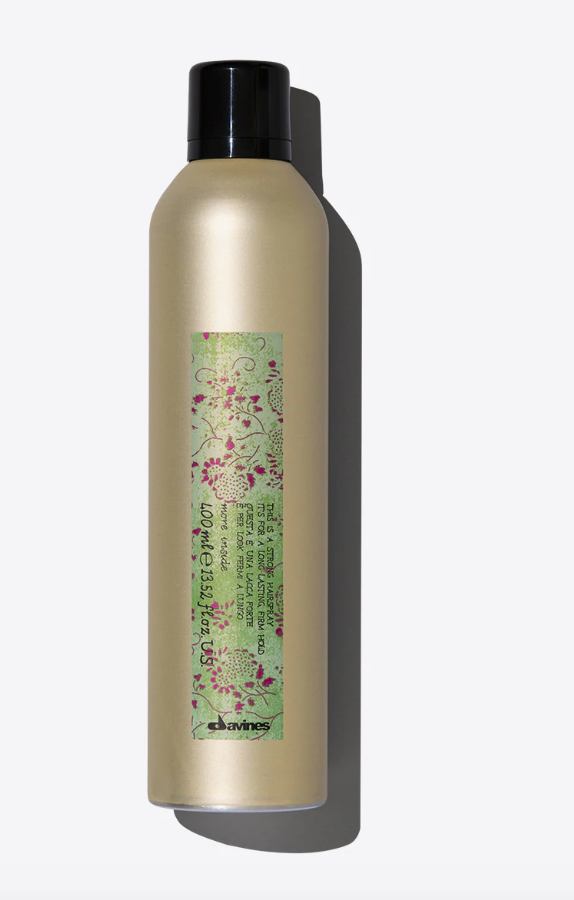 Davines "this is a strong hairspray"