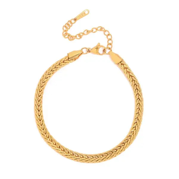 Gold 18k Plated Stainless Steel Rope Bracelet