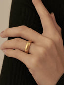 Gold Bubble Circle Ring